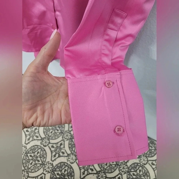NWT Zara Deep Cuff Heavy Satin Effect Shirt - Picture 4 of 8